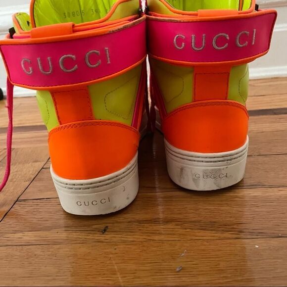 Gucci Wmns Signature High Top 'Fluo Matt' Sneakers - Picture 13 of 15
